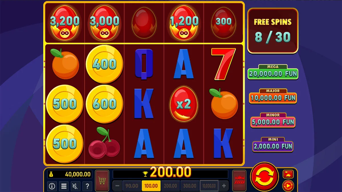 Sizzling Eggs Extremely Light Bonus Game