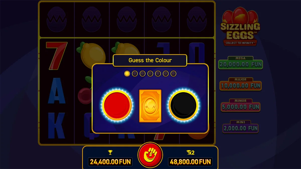 Sizzling Eggs Extremely Light Gamble Round