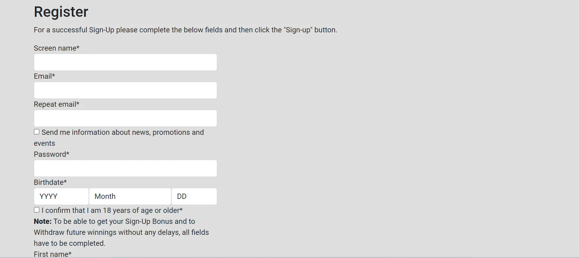 JuicyStakes Casino Registration