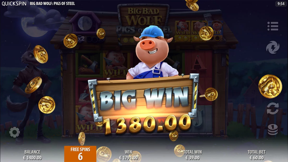 Big Bad Wolf Pigs of Steel Big Win