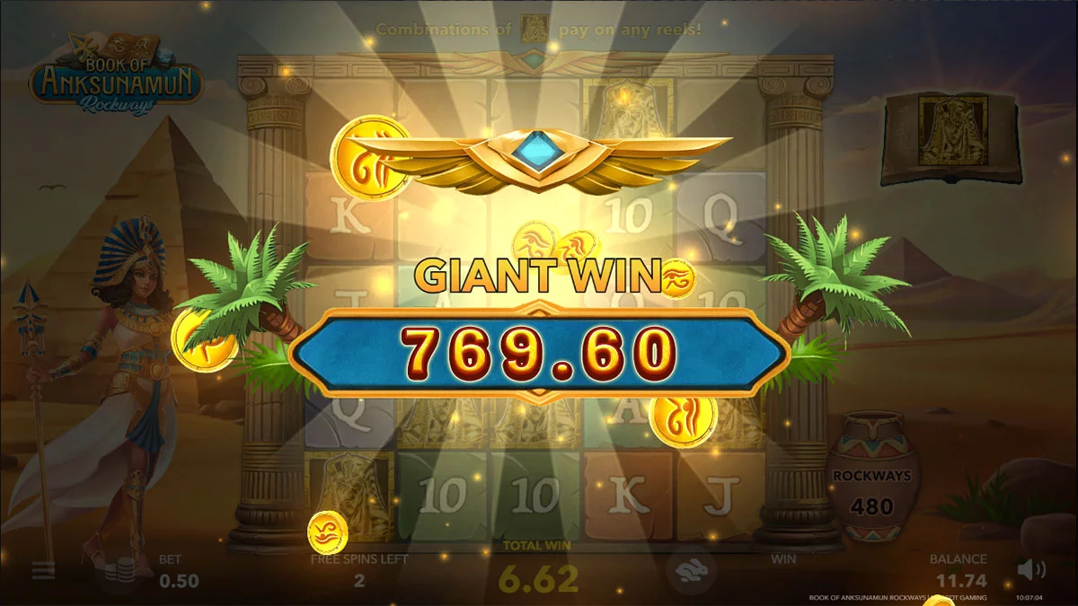 Book of Anksunamun Rockways Giant Win