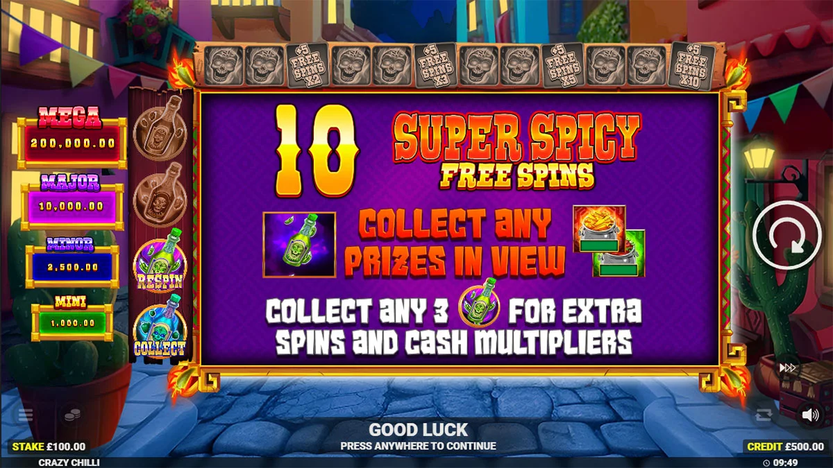 Crazy Chilli Free Spins