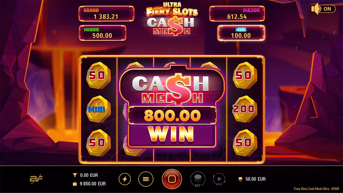 Fiery Slots Cash Mesh Ultra Bonus Win
