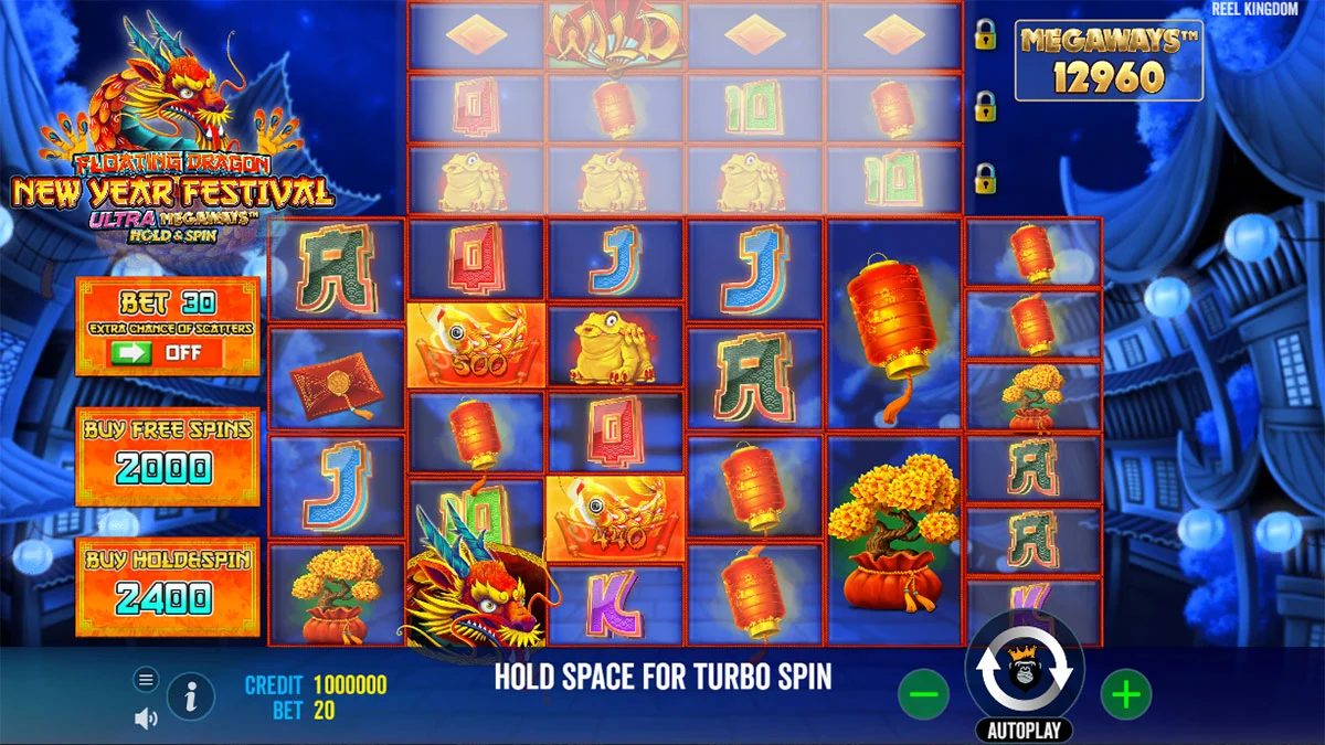 Floating Dragon New Year Festival Ultra Megaways Hold & Spin Normal Play