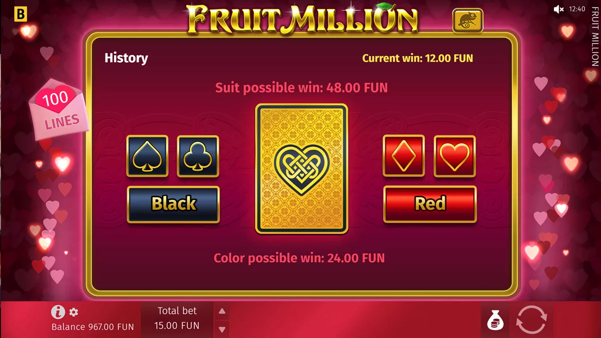 Fruit Million X-mas Edition Gamble Round