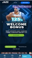 JazzSports Casino Mobile View