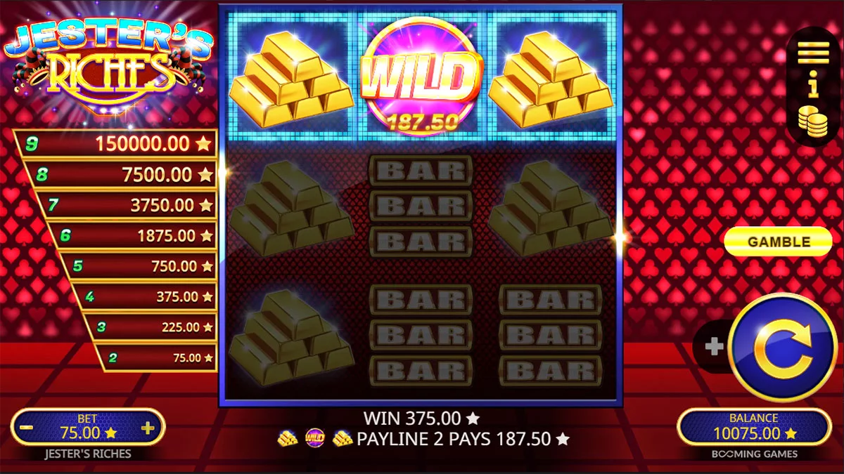 Jesters Riches Win