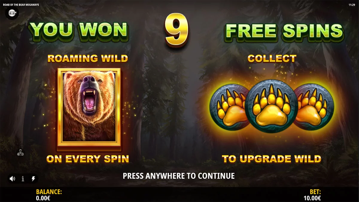 Roar of the Bear Megaways Bonus Win