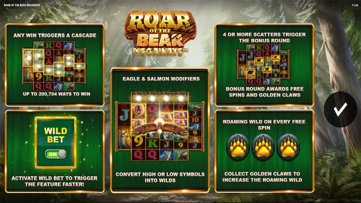 Roar of the Bear Megaways Homescreen