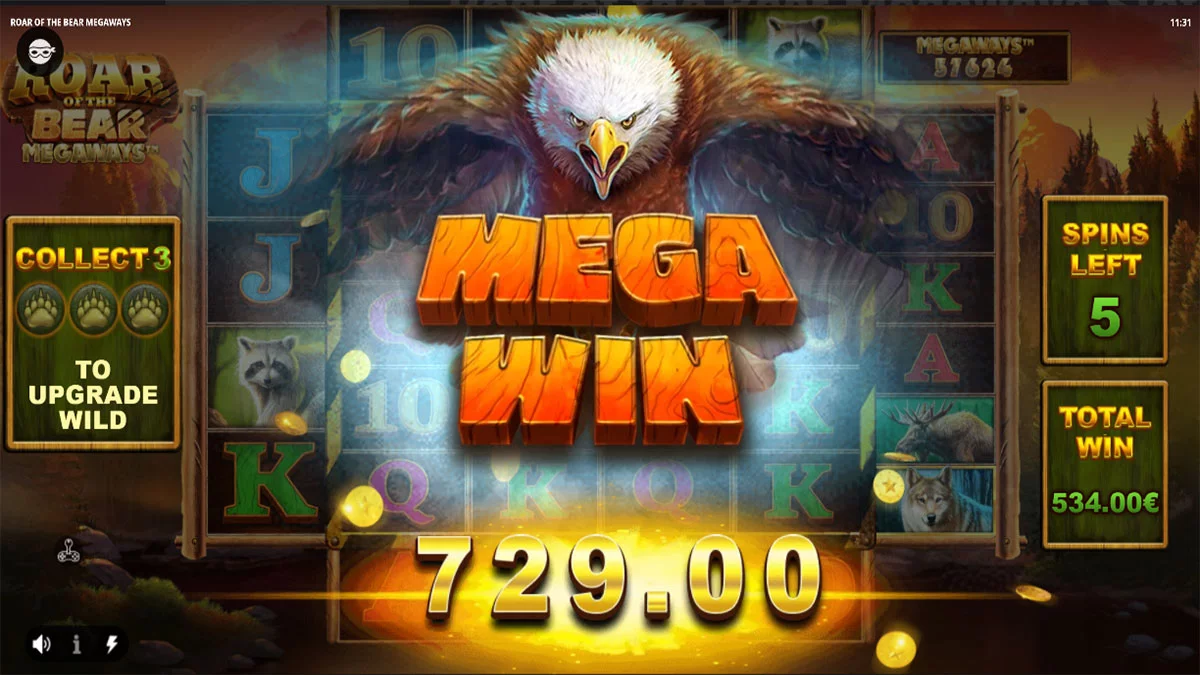 Roar of the Bear Megaways Mega Win