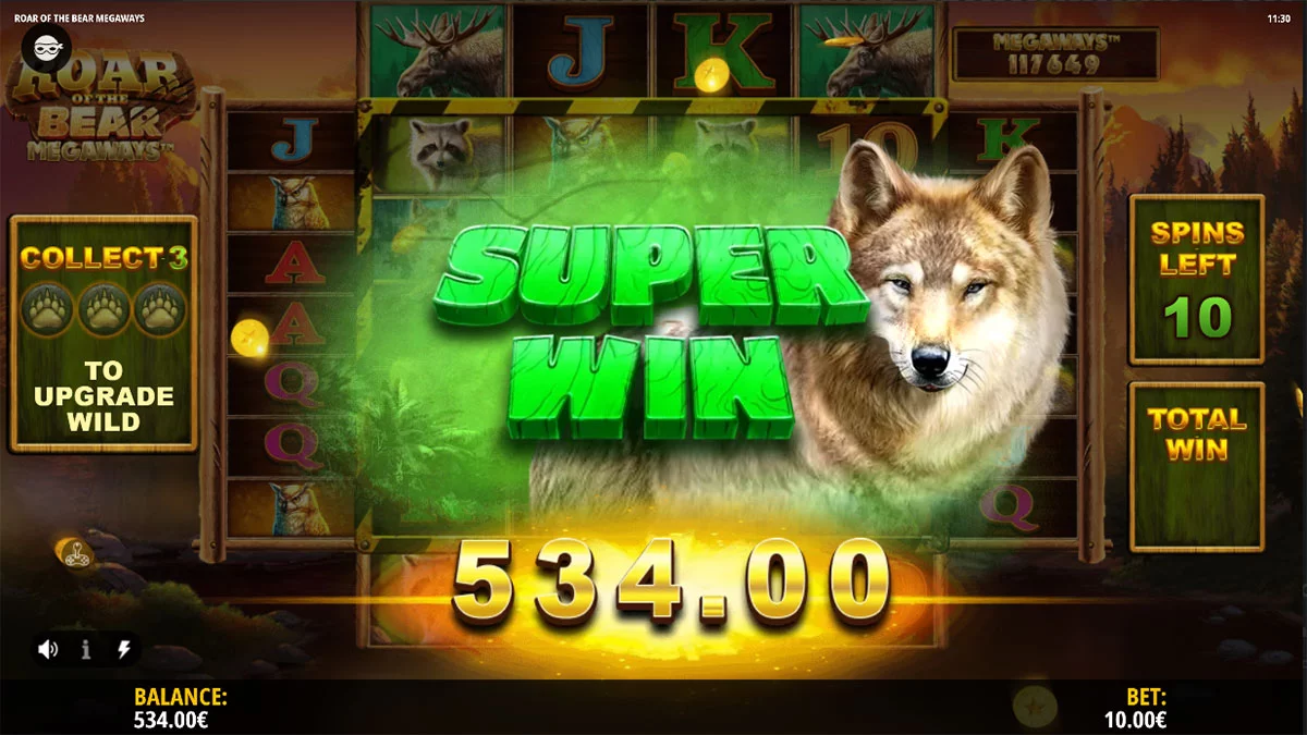 Roar of the Bear Megaways Super Win