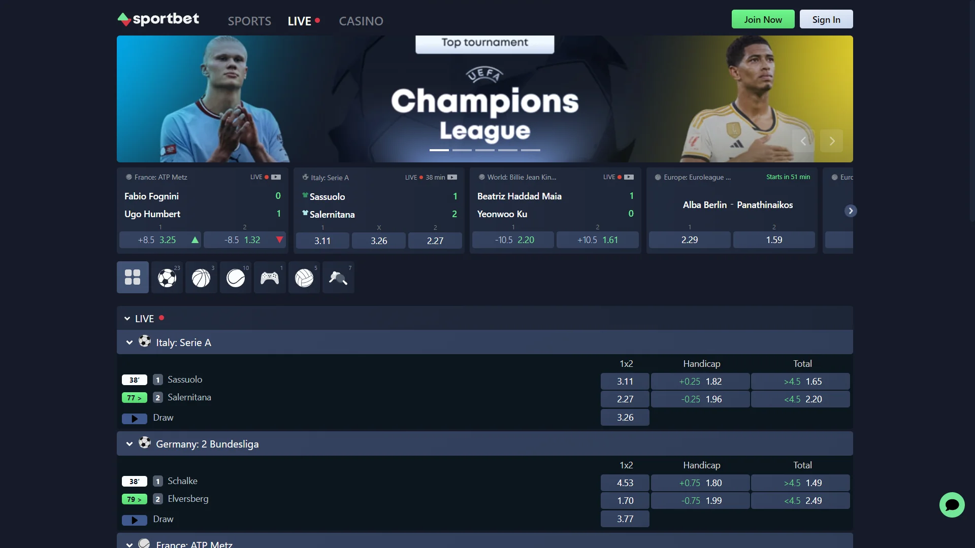 Sportbet.one Casino Live