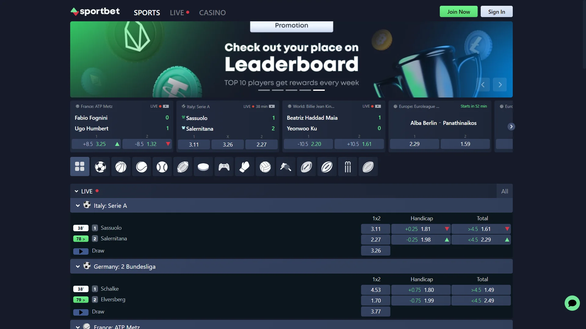 Sportbet.one Casino Sports