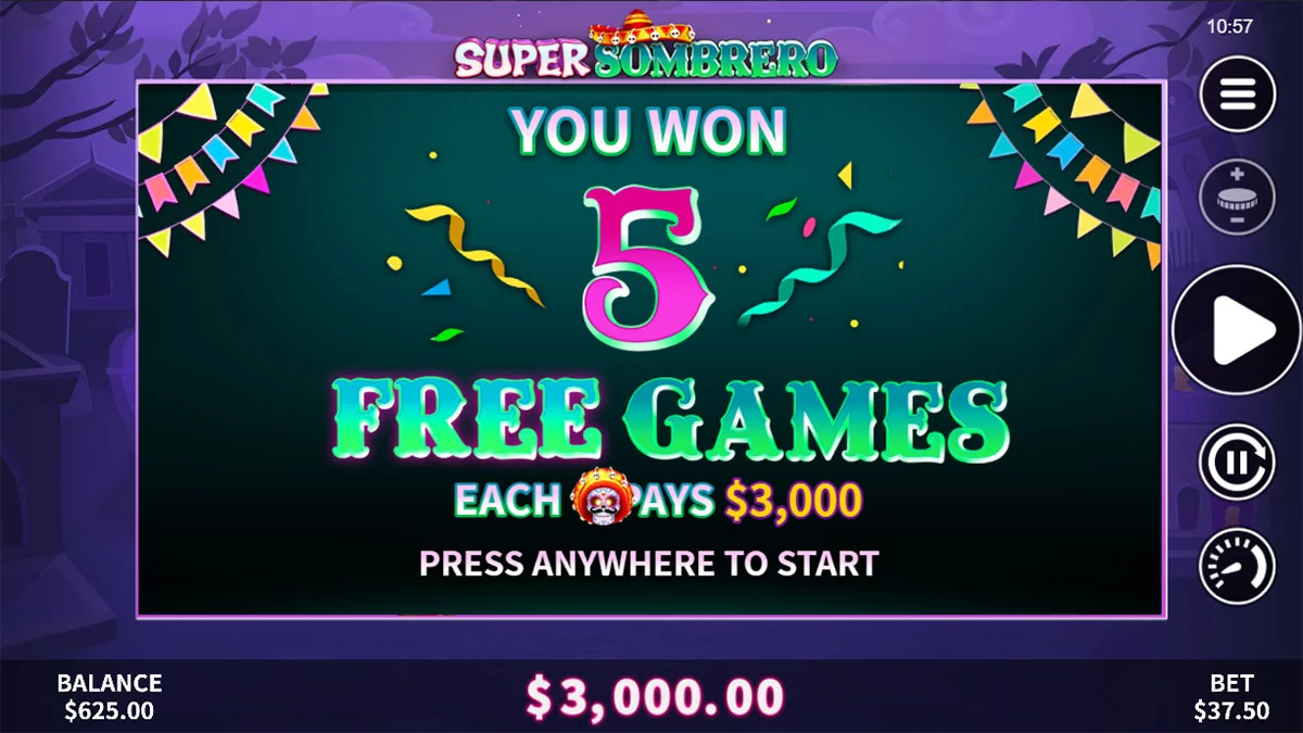 Super Sombrero Free Spins