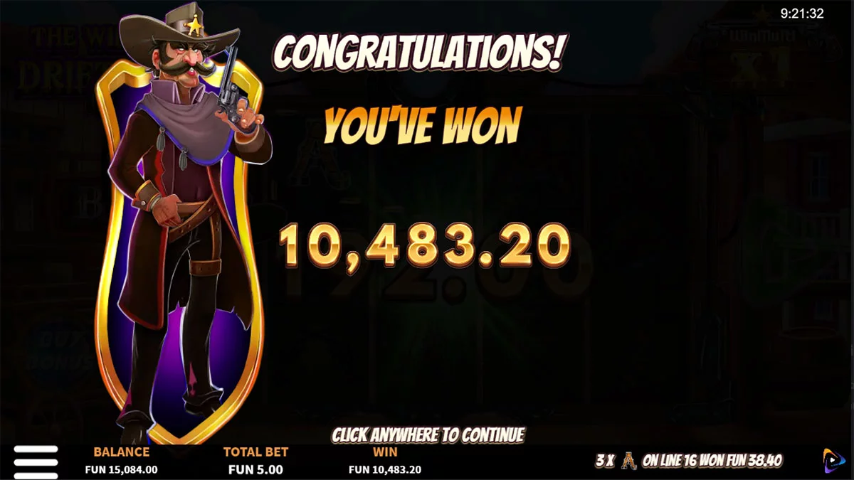 The Wild Drifter Total Win