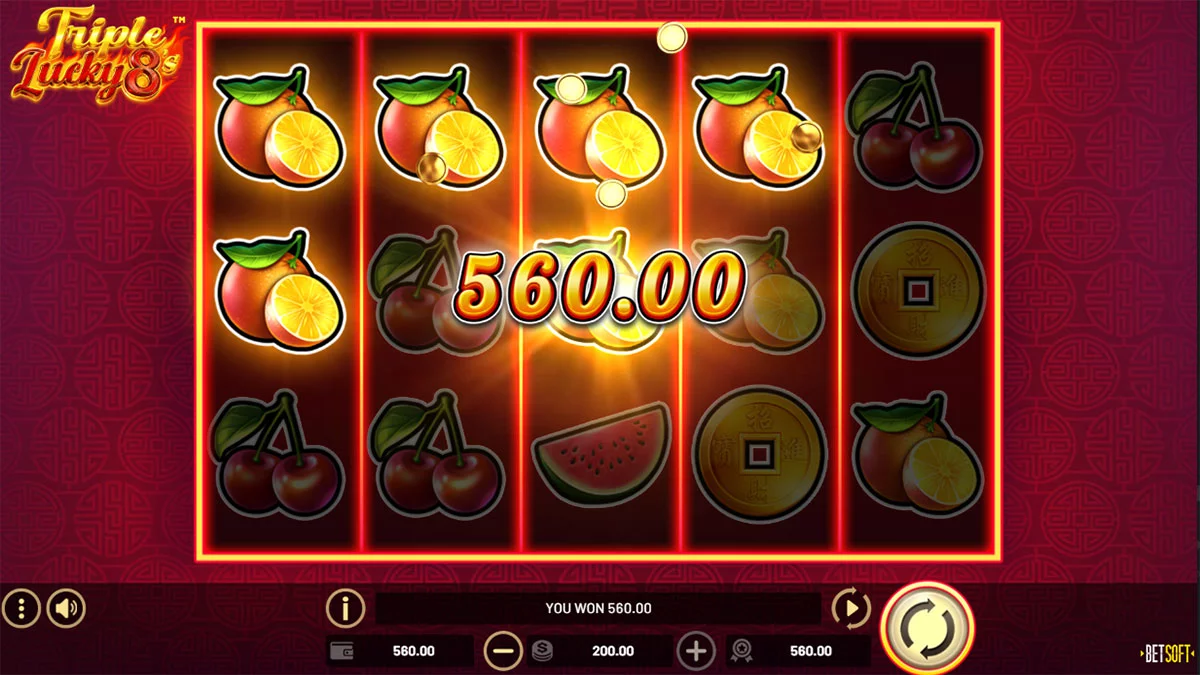 Triple Lucky 8’s Win