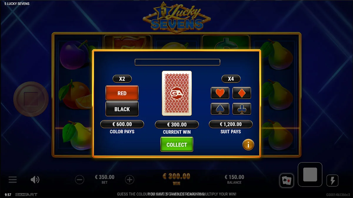 5 Lucky Sevens Gamble