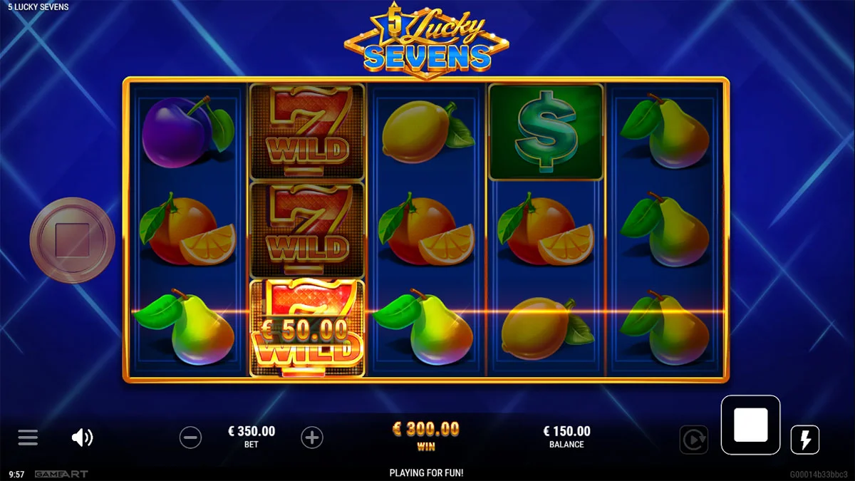 5 Lucky Sevens Win