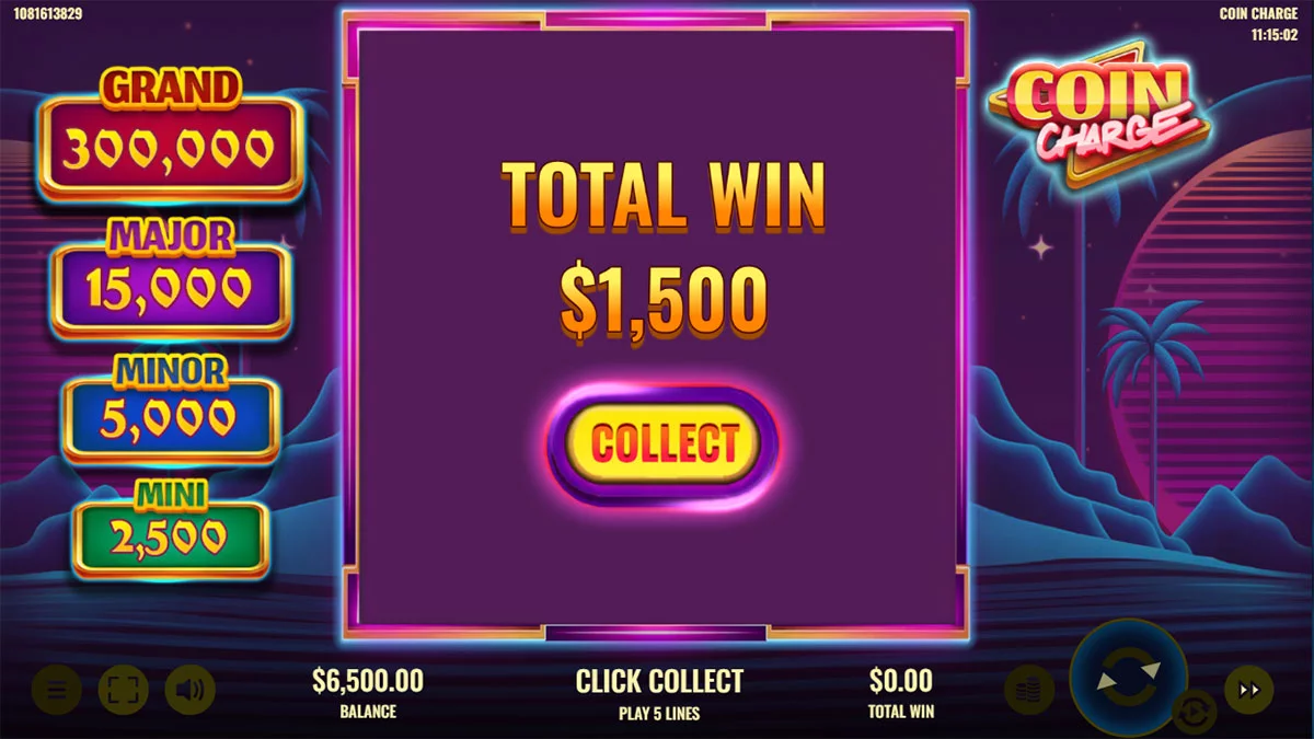 Coin Charge Total Win