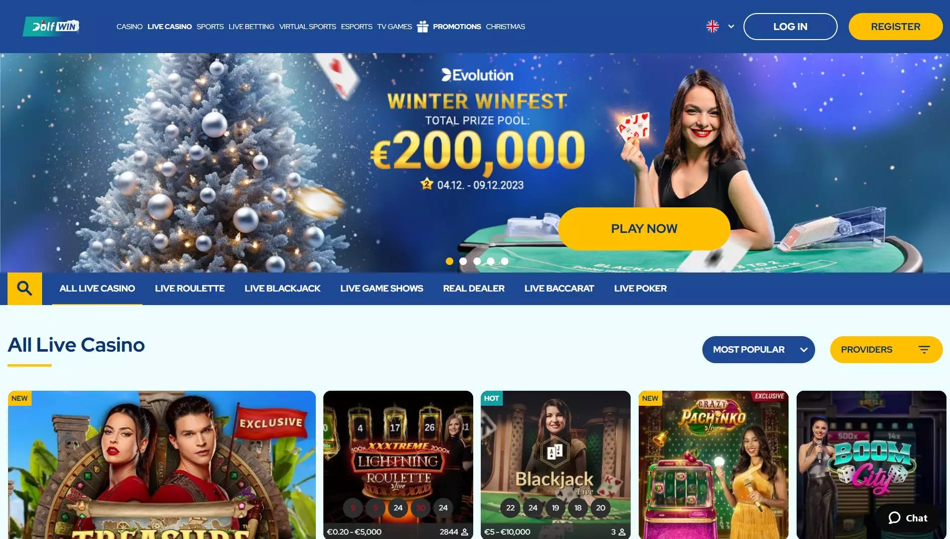 Dolfwin Casino Live Casino