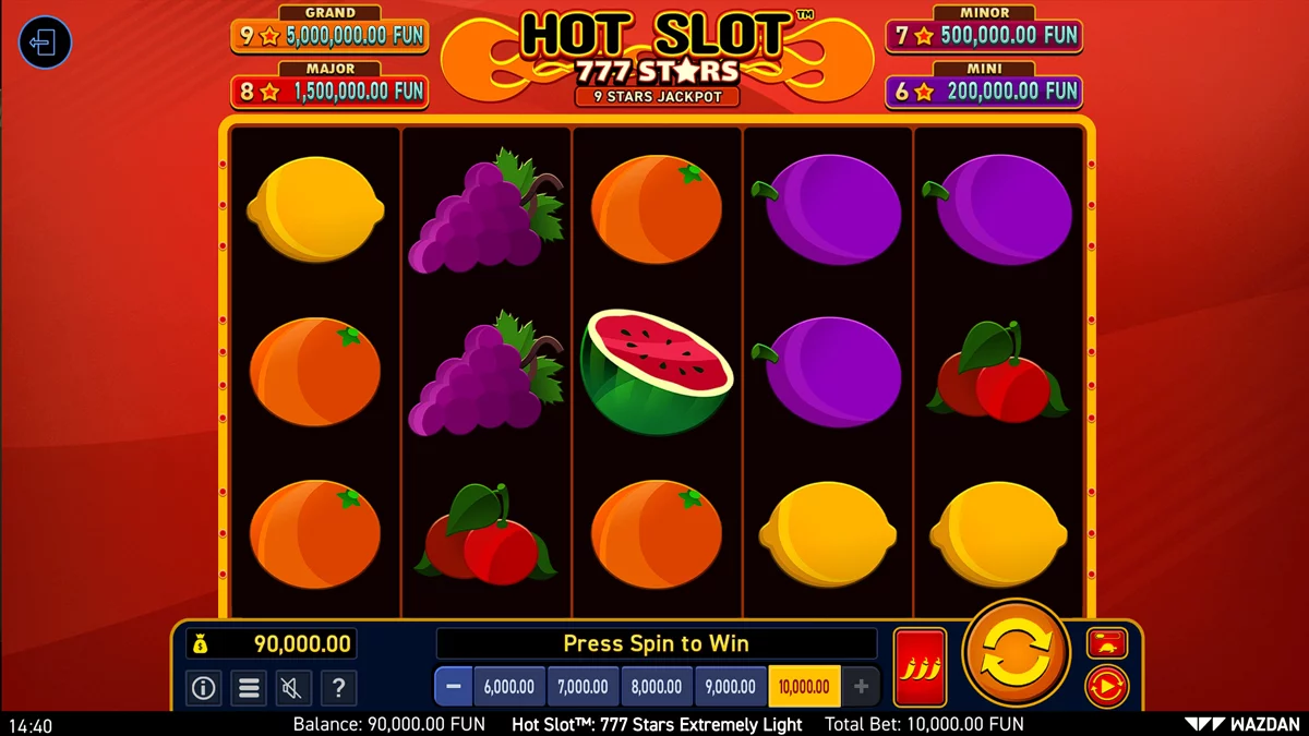 Hot Slot 777 Stars Extremely Light Base Play