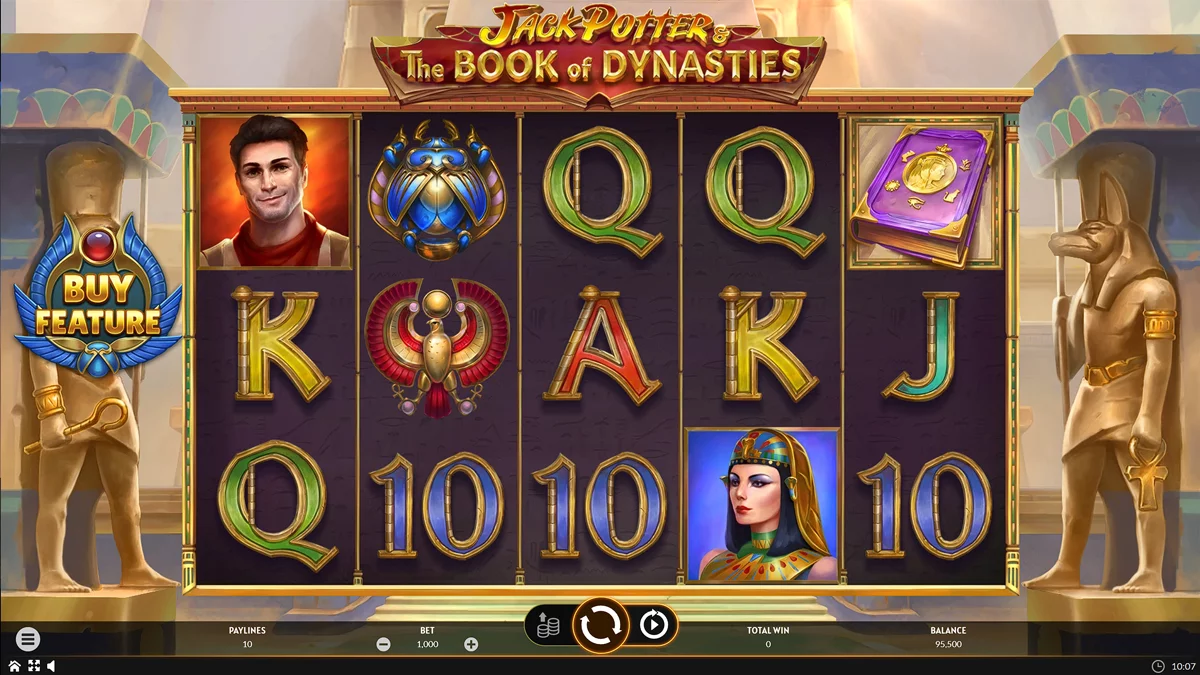 Jack Potter and the Book of Dynasties Buy Feature Base Play