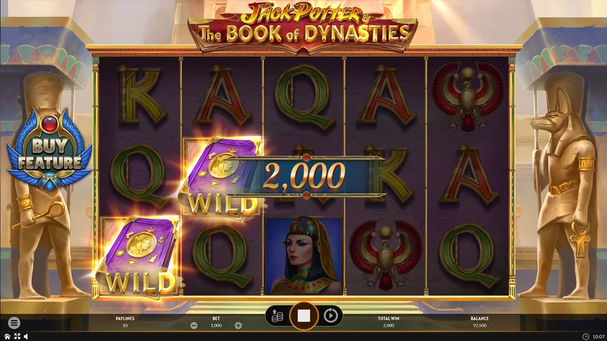 Jack Potter and the Book of Dynasties Buy Feature Win