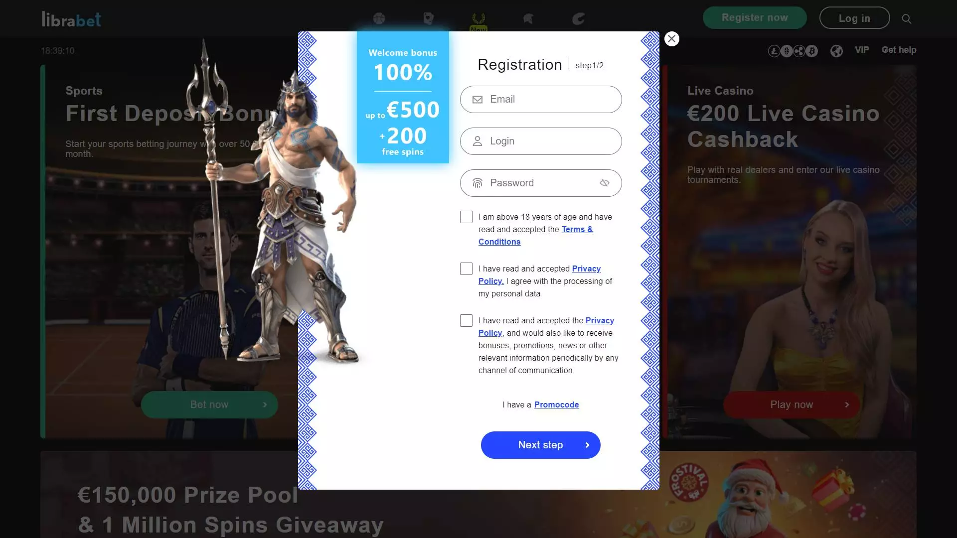 Librabet Casino Registration