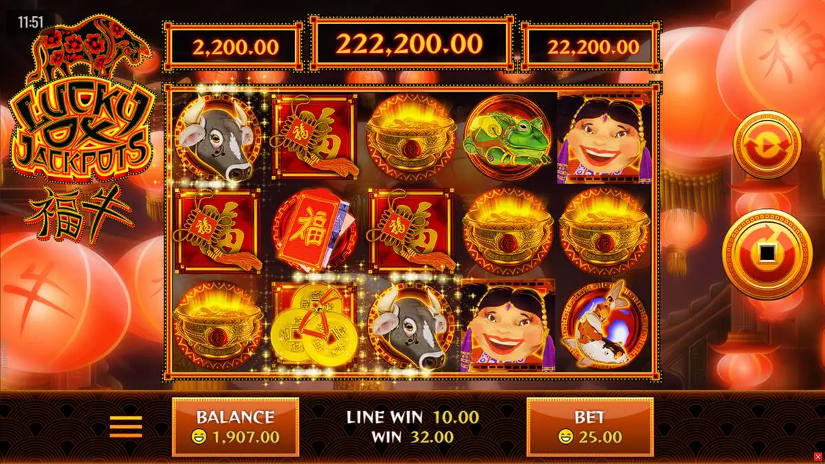 Lucky Ox Jackpots Win