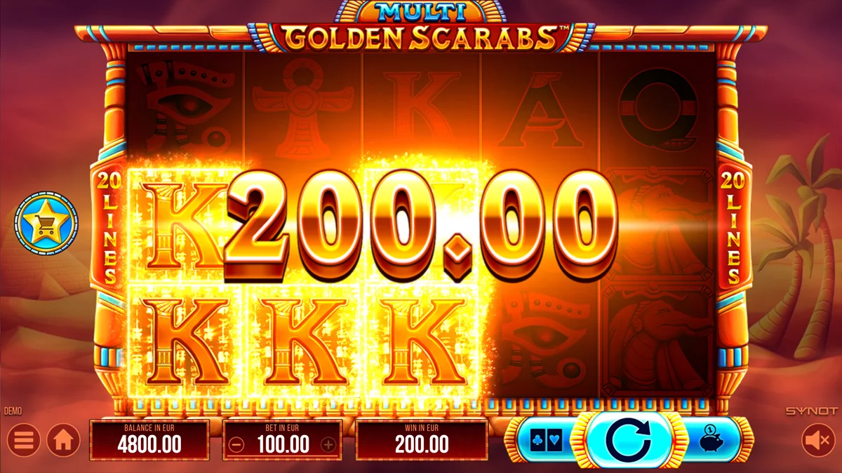 Multi Golden Scarabs Win