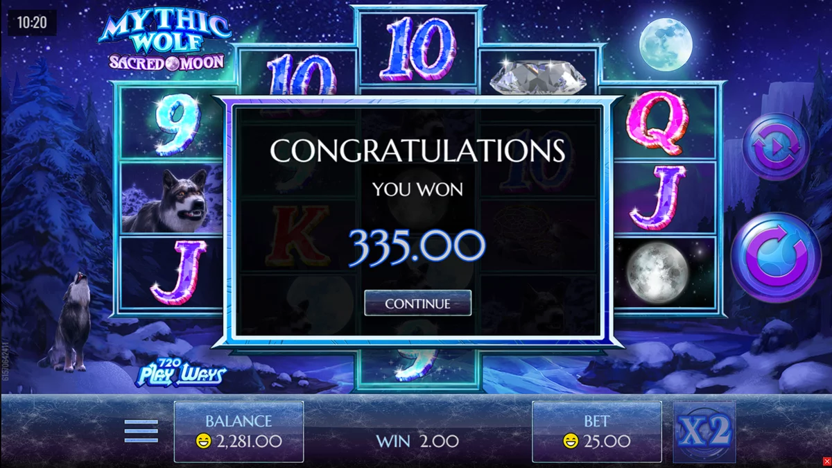 Mythic Wolf Sacred Moon Win