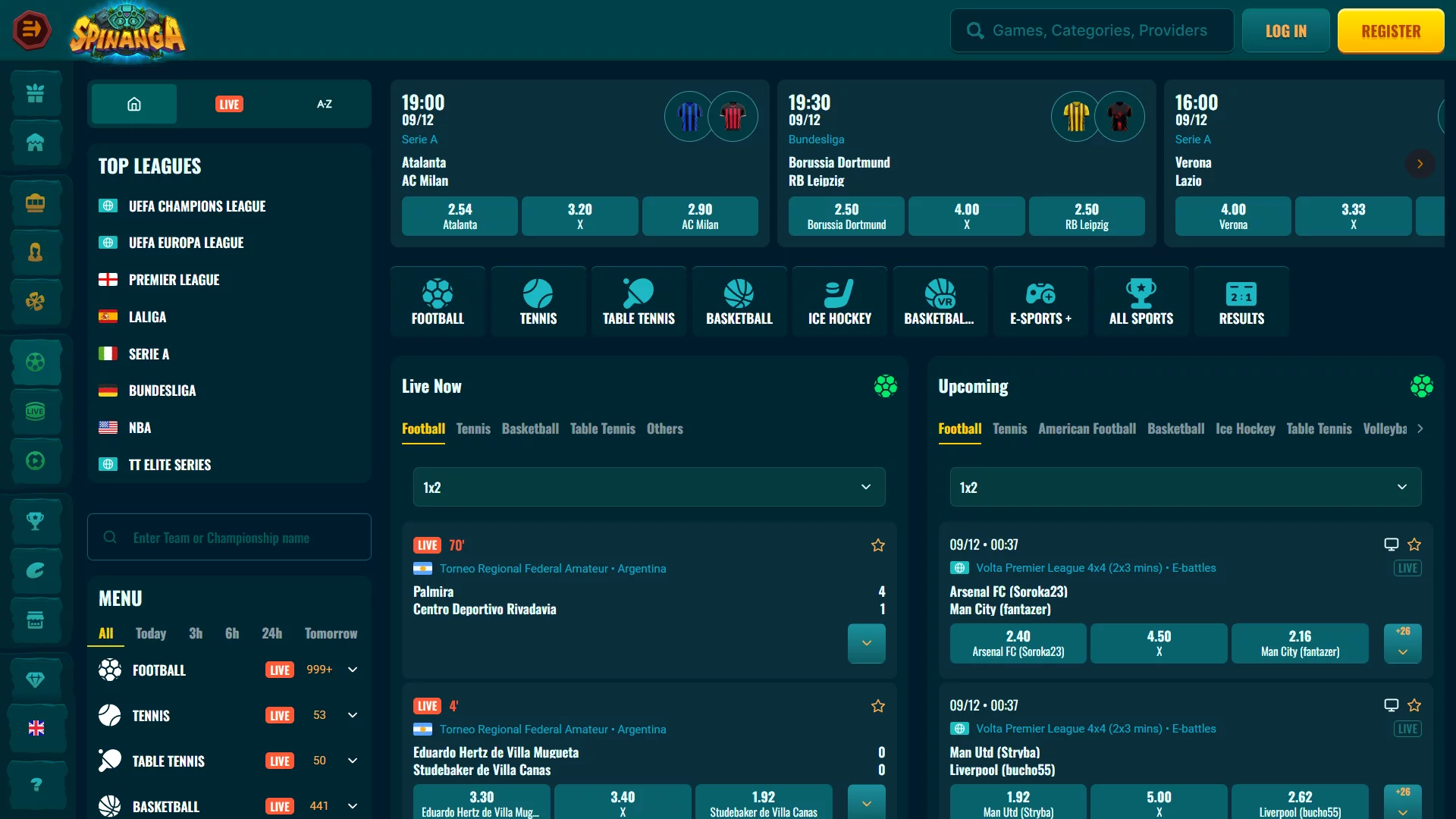 Spinanga Casino Sportsbook