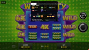 Winsanity Paytable