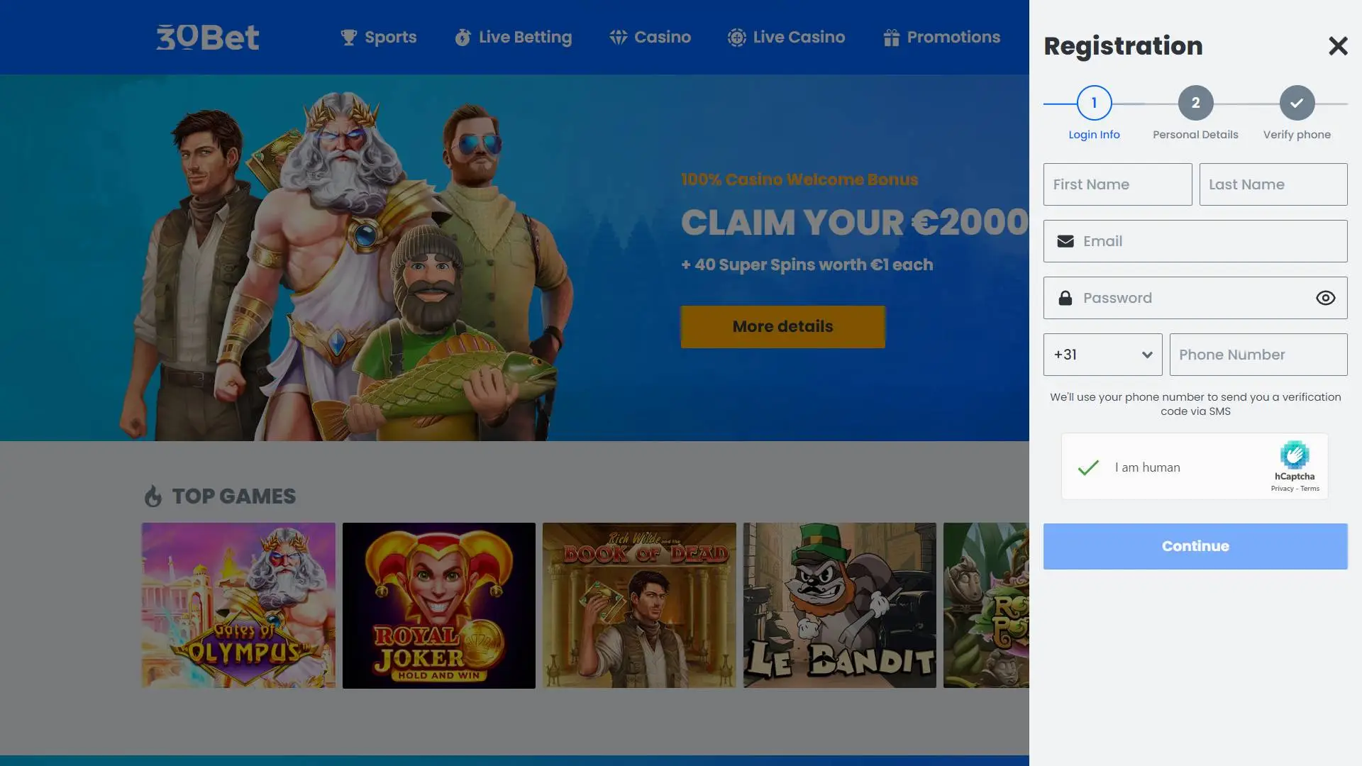30 Bet Games