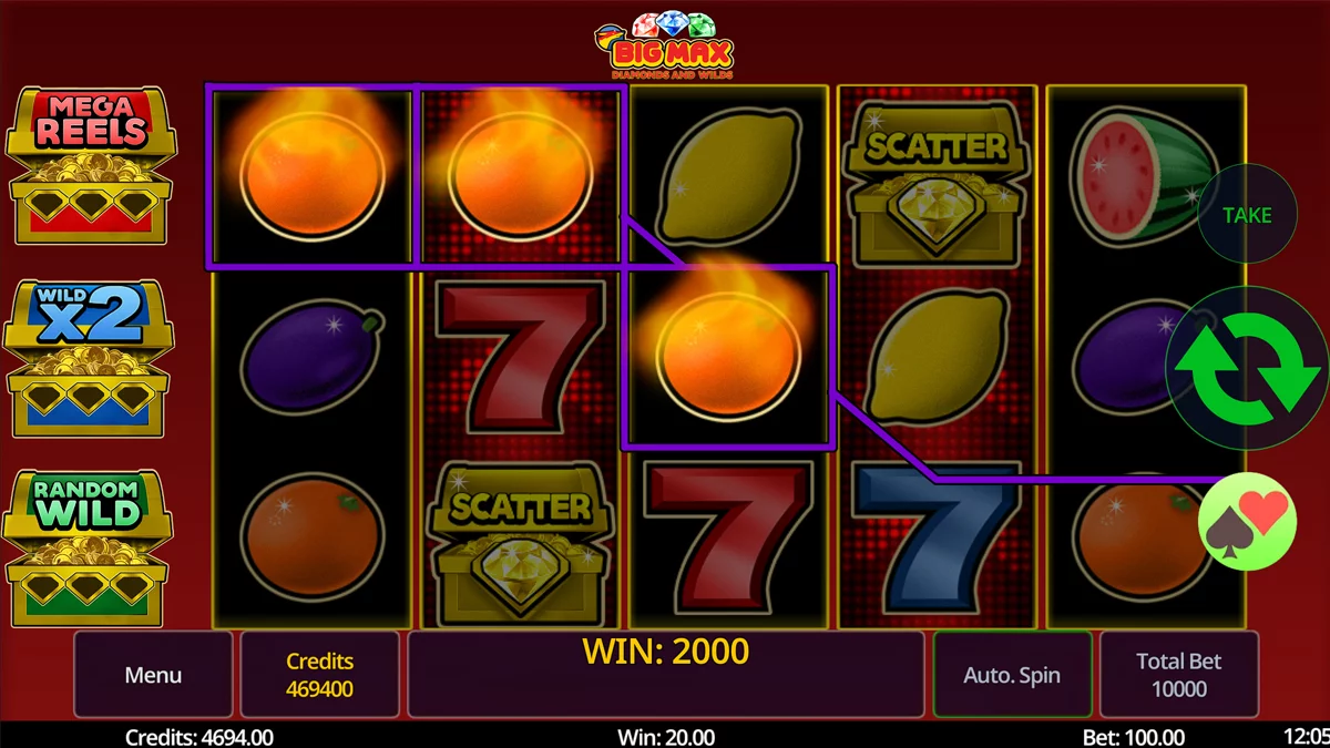 Big Max Diamonds and Wilds Win