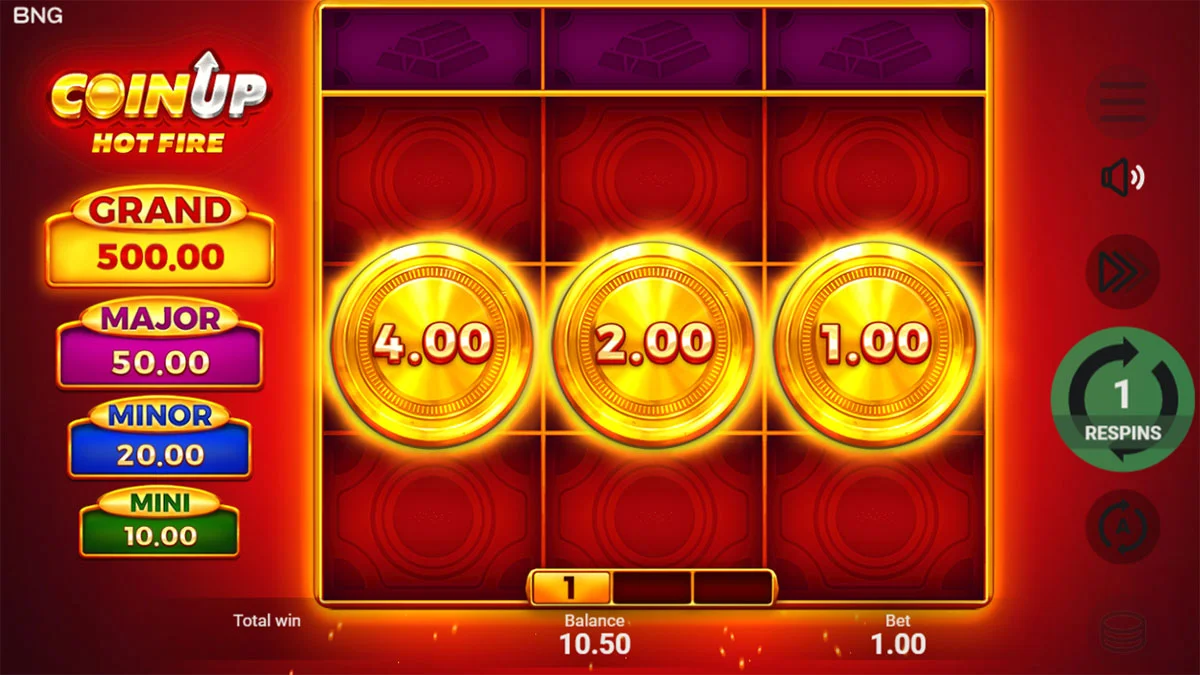 Coin UP Hot Fire Bonus