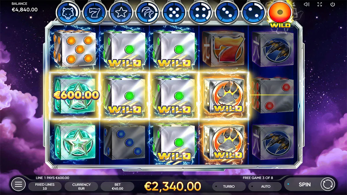 Cyber Wolf Dice Win