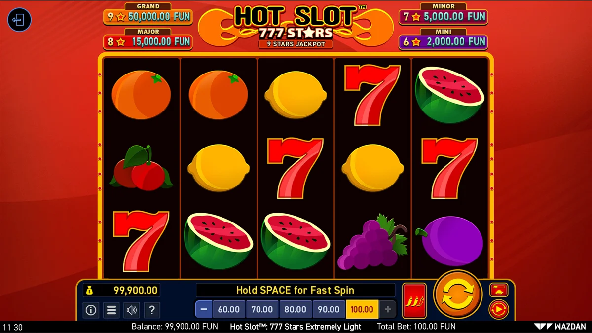 Hot Slot 777 9 Stars Jackpot Base Play