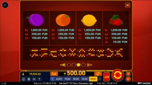 Hot Slot 777 9 Stars Jackpot Paytable 2