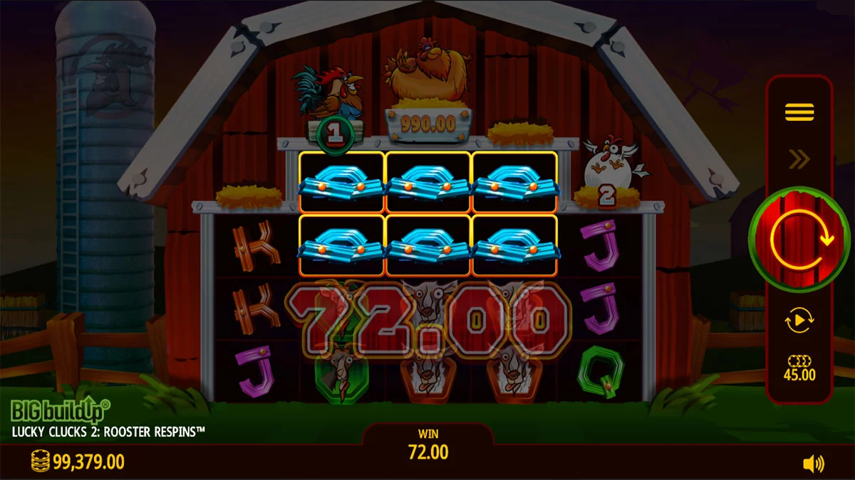 Lucky Clucks 2 Rooster Respins Small Win