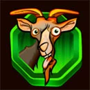 Lucky Clucks 2 Rooster Respins Symbol Goat