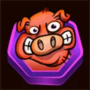 Lucky Clucks 2 Rooster Respins Symbol Pig