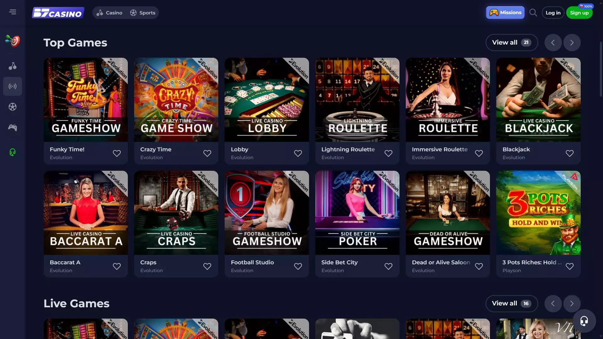 B7 Casino Live Casino
