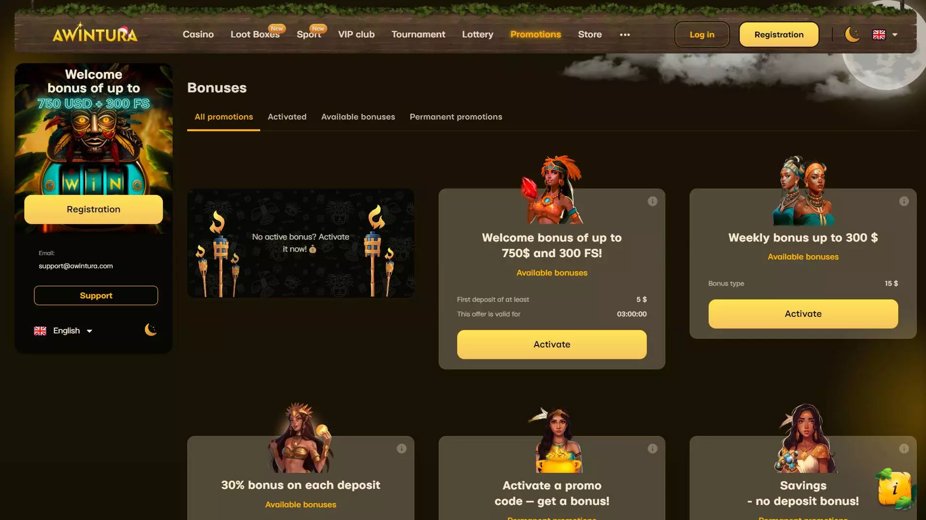 Awintura Casino Promotions