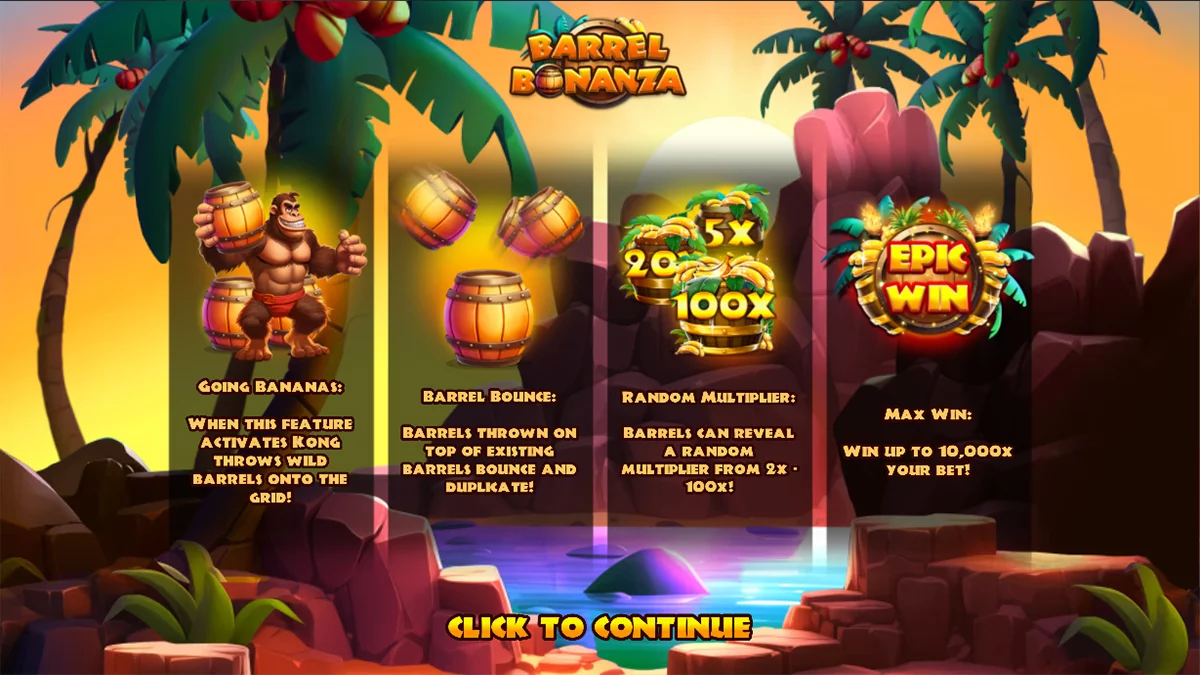 Barrel Bonanza Homescreen