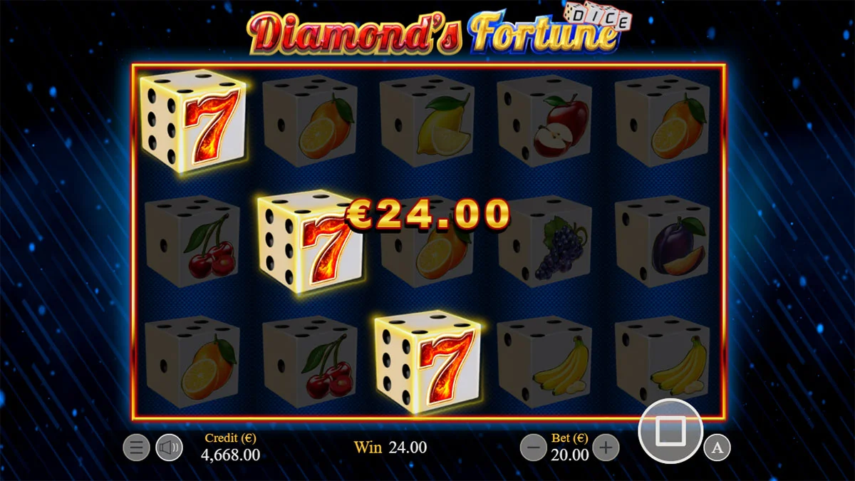 Diamond's Fortune Dice Small Win