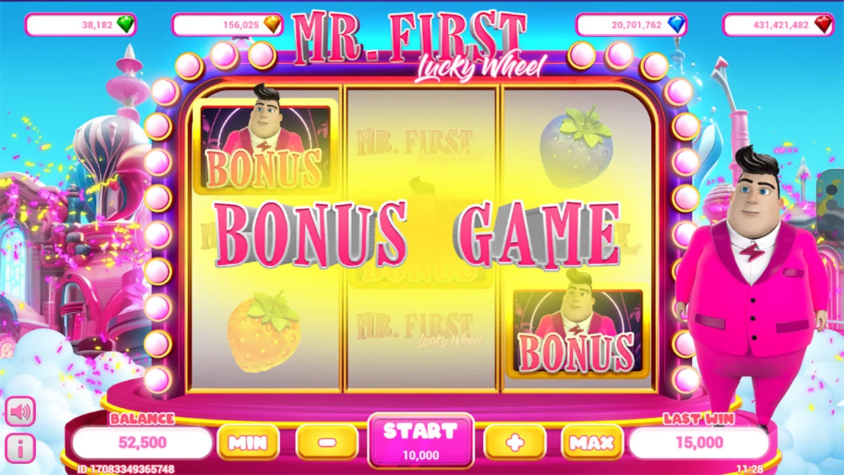 Mr. First Lucky Wheel Bonus Game