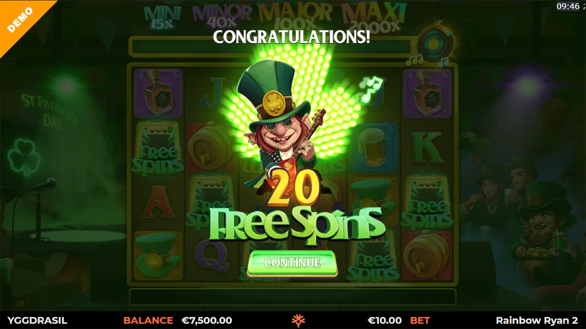 Rainbow Ryan 2 Free Spin