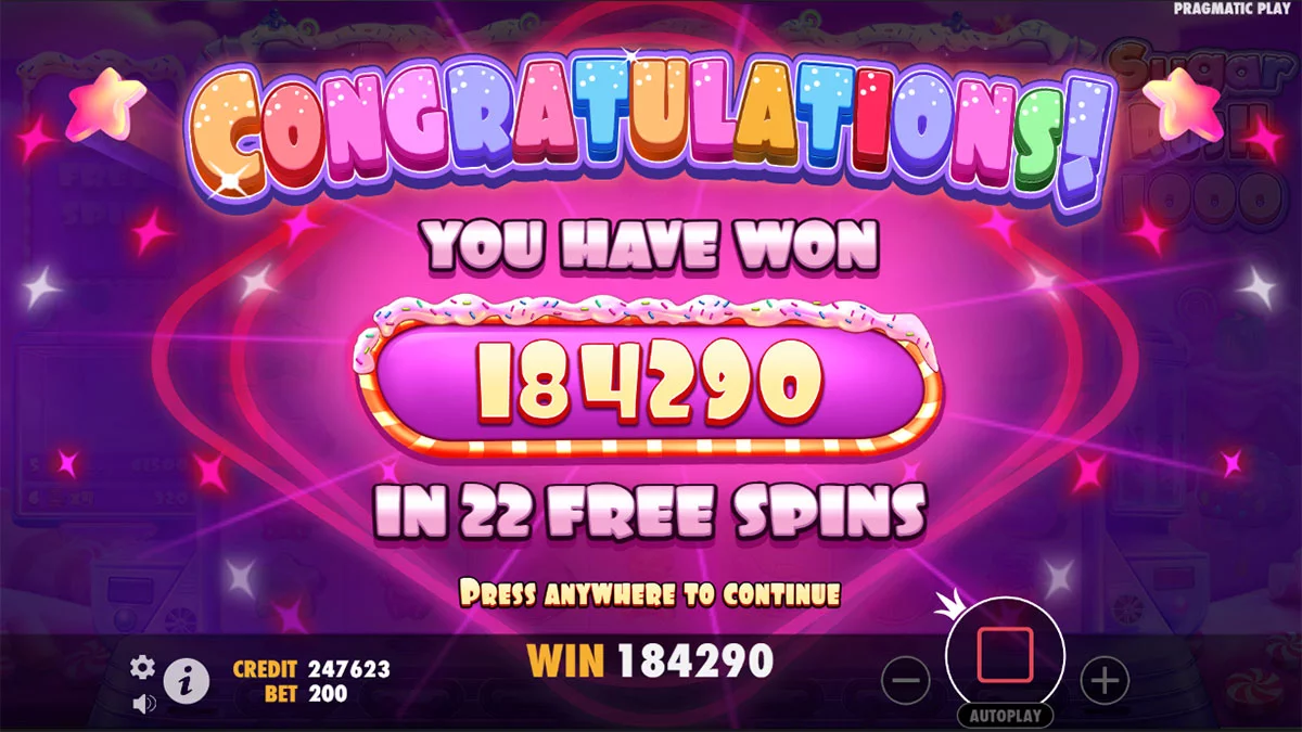 Sugar Rush 1000 Total Win
