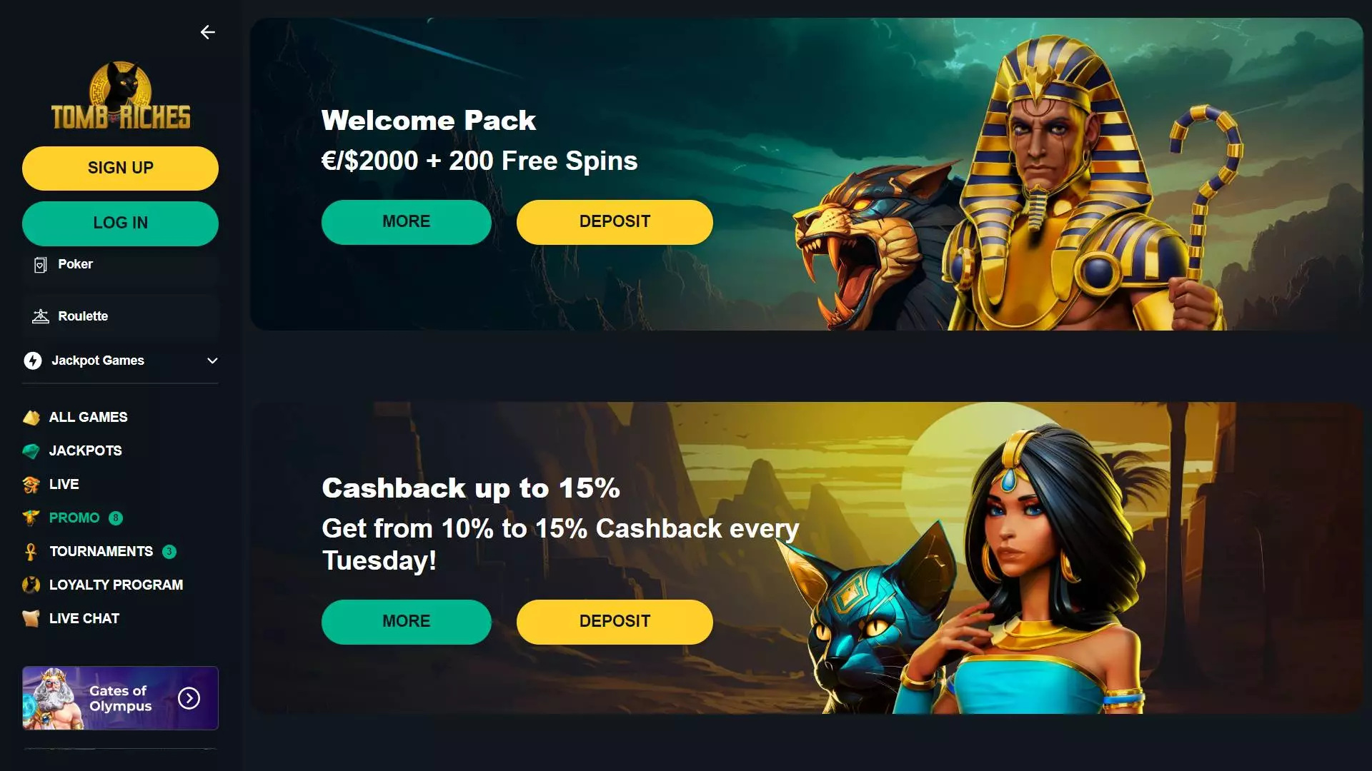 TombRiches Casino Tournaments